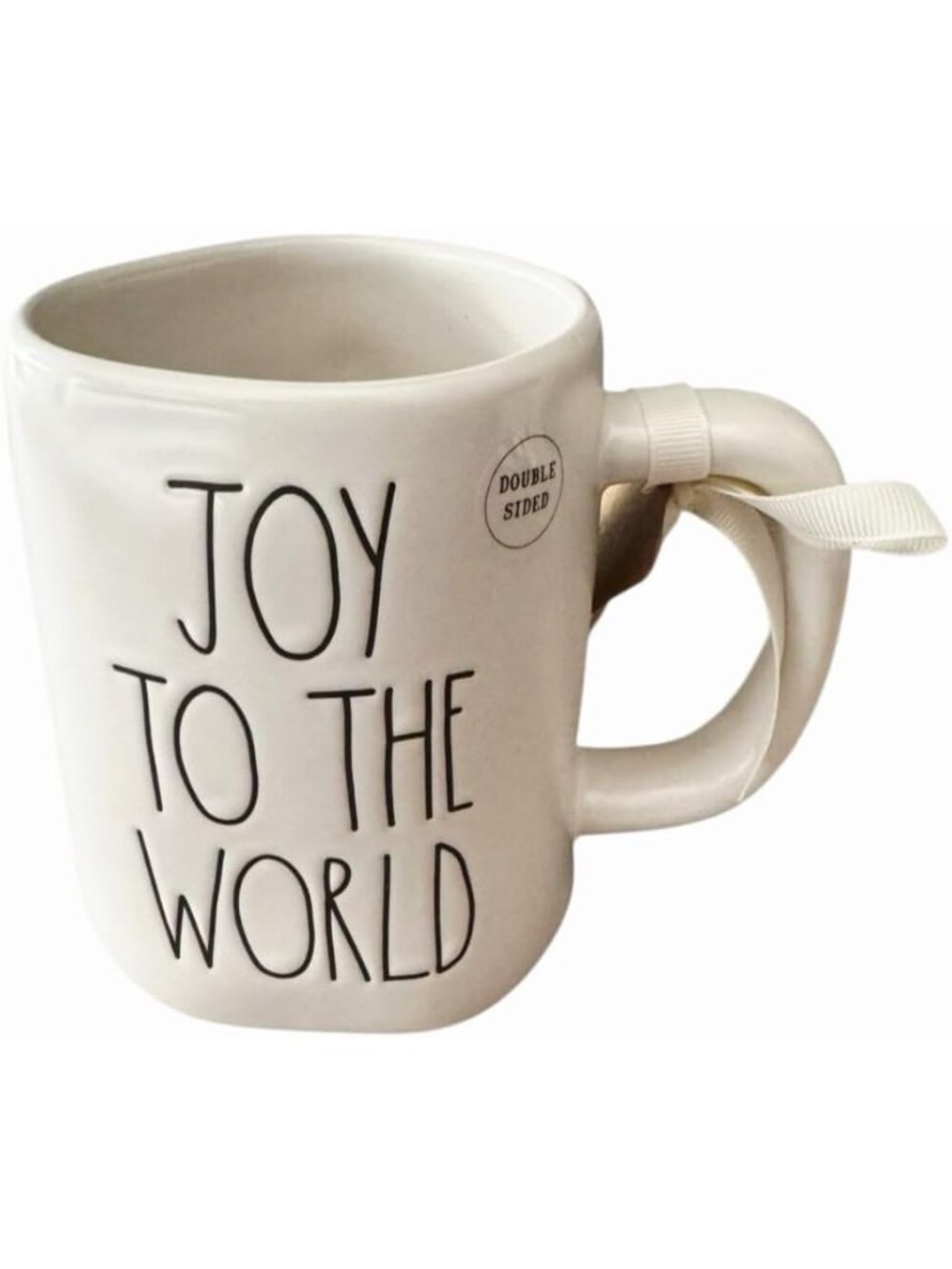 NEW Rae Dunn by Magenta "JOY TO THE WORLD" 2-Sided Christmas Mug w/ Manger Scene